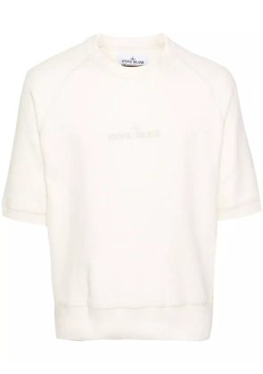 Stone Island logo-embroidered short-sleeve jumper - Neutrals