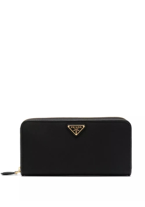 Prada triangle-logo ECONYL® wallet - Black
