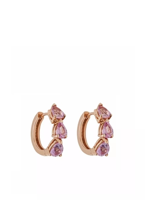 Jewels Aficionado 18kt rose gold pink sapphire earrings