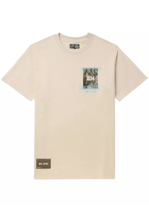 izzue graphic-print cotton T-shirt - Neutrals