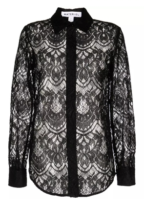 Materiel lace-detail long sleeve shirt - Black