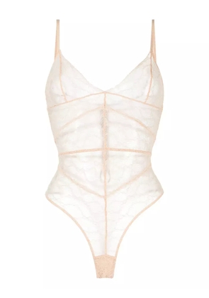 Kiki de Montparnasse Mon Cheri lace bodysuit - Neutrals