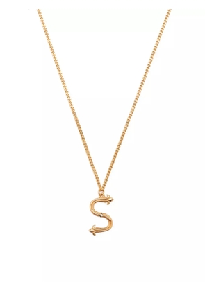 Emanuele Bicocchi S alphabet-pendant necklace - Gold