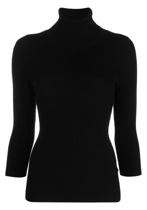 ASPESI ribbed-knit roll-neck knitted top - Black