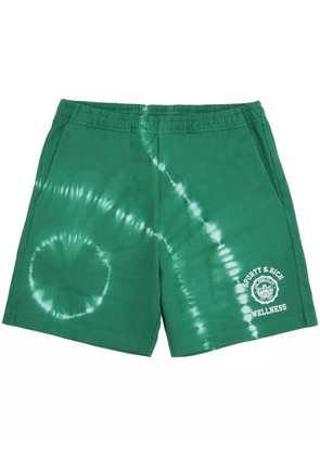 Sporty & Rich Emblem cotton track shorts - Green