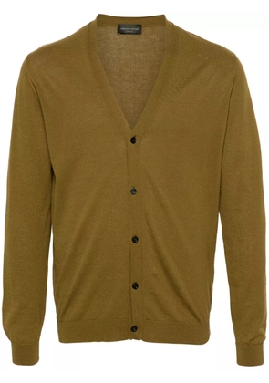 Roberto Collina button-up fine-knit cardigan - Green