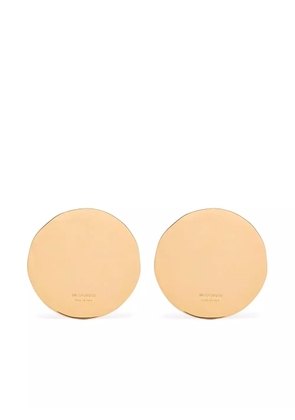 Jil Sander engraved-logo earrings - Gold
