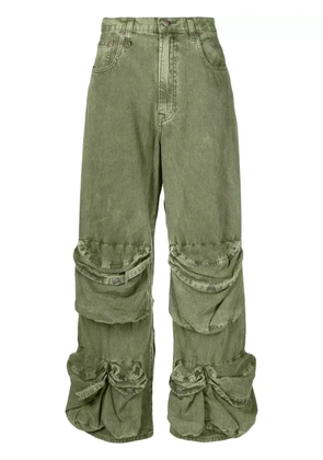 R13 Utility multi-pocket wide-leg jeans - Green