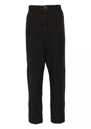 Poème Bohémien linen straight trousers - Grey