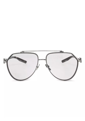 Dolce & Gabbana Eyewear logo-plaque sunglasses - Silver