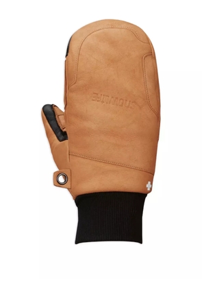SNOWLIFE leather panelled gloves - Brown