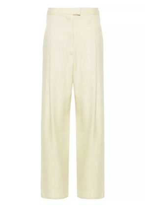 Philosophy Di Lorenzo Serafini chambray pleated straight trousers - Yellow