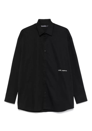 Karl Lagerfeld logo-appliqué shirt - Black