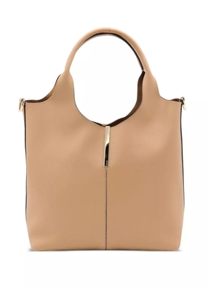 Tod's small top-handle gold-bar tote bag - Brown