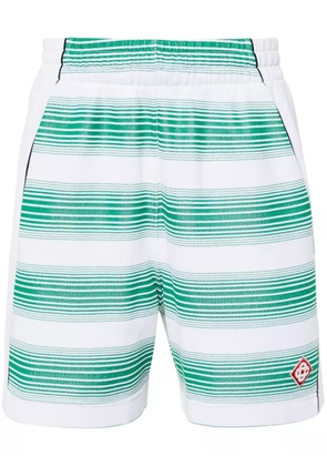Casablanca striped jacquard track shorts - White