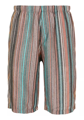Amir Slama striped jacquard shorts - Brown