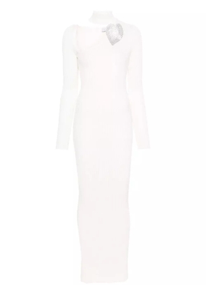 Giuseppe Di Morabito crystal-embellished knitted dress - Neutrals
