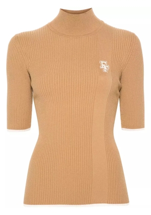Elisabetta Franchi turtleneck knitted top - Neutrals