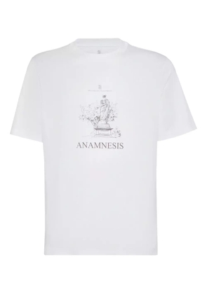 Brunello Cucinelli statue-print T-shirt - White