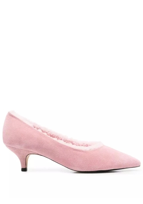 Age of Innocence Juliette shearling low-heel pumps - Pink