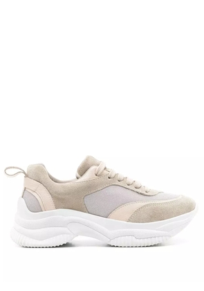 Sarah Chofakian Bell panelled low-top sneakers - Neutrals