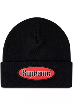 Supreme oval patch beanie - Black