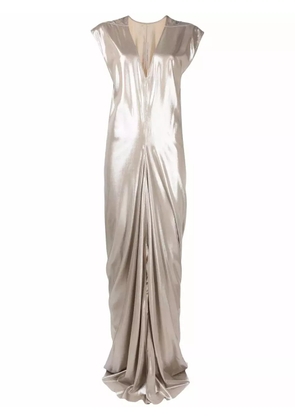 Rick Owens lobster-cut sleeveless gown - Silver