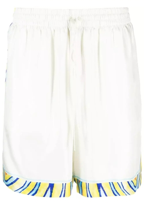 Casablanca Tennis Club Icon silk shorts - Neutrals