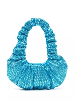 Giuseppe Di Morabito crystal-embellished ruched tote bag - Blue