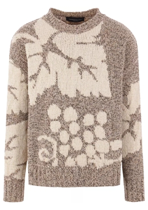 FEDERICO CINA Grape intarsia-knit jumper - Brown