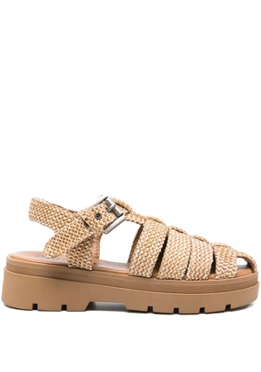 Bibi Lou woven-texture flat sandals - Brown
