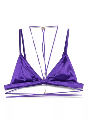 Maison Close Glow triangle bikini top - Purple