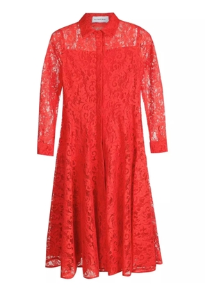 Olympiah Branch lace-panel midi dress - Red