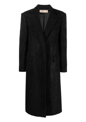 Blanca Vita felted single-breasted long coat - Black