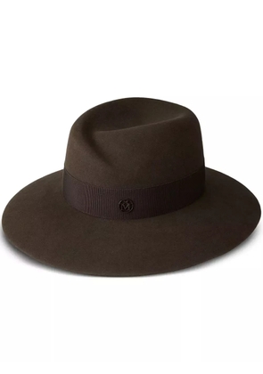 Maison Michel Virginie felt Fedora hat - Brown
