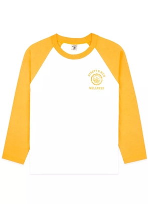 Sporty & Rich Emblem Baseball cotton T-shirt - White