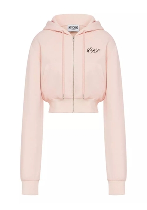 MOSCHINO JEANS logo-print hoodie - Pink
