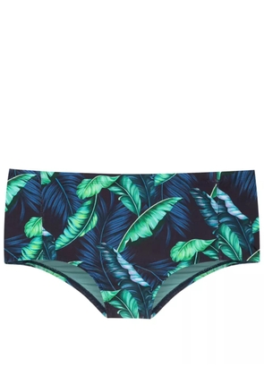 Lygia & Nanny Parati leaf-print swimming trunks - Blue