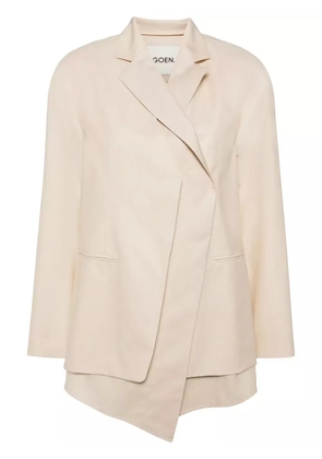 Goen.J layered single-breasted blazer - Neutrals
