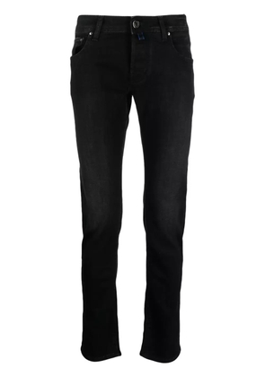 Jacob Cohën contrasting-pocket skinny trousers - Black