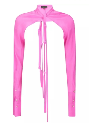 Jejia collarless silk sleeves - Pink