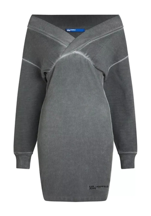 Karl Lagerfeld Jeans off-shoulder dress - Grey