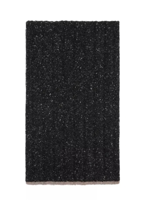 Brunello Cucinelli ribbed cashmere scarf - Black