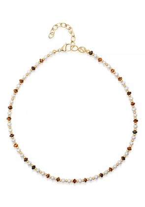 Nialaya Jewelry mini beaded chocker necklace - Gold