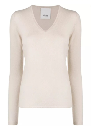 Allude v-neck cashmere jumper - Neutrals