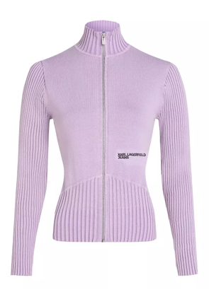 Karl Lagerfeld Jeans utility zip-up jumper - Purple
