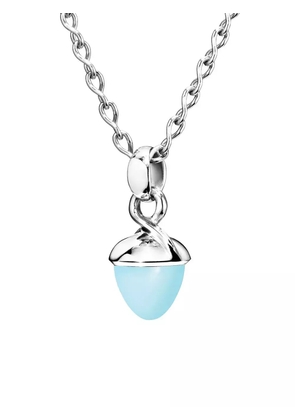 TAMARA COMOLLI 18kt white gold Aqua Chalcedony Flamenco pendant