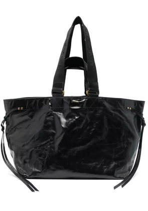 ISABEL MARANT Wardy crinkled-finish tote bag - Black