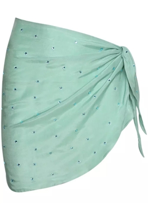 Oséree Gem crystal-embellished pareo - Green