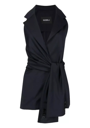 Goen.J knotted-detail sleeveless blazer - Blue
